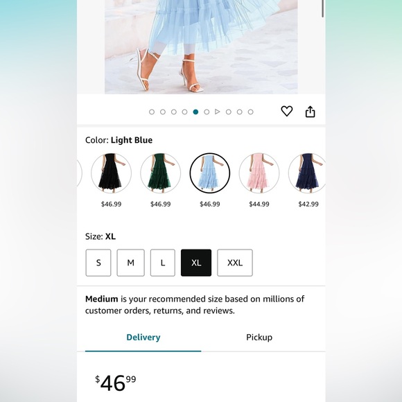 PRETTYGARDEN Summer Casual Sleeveless Smocked Ruffle Tulle Flowy Beach Sundress - Picture 6 of 9